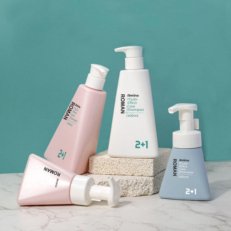 Triângulo 200ml 400ml pet limpador facial espuma mousse bomba garrafa de espuma plástica dispensador de sabão líquido