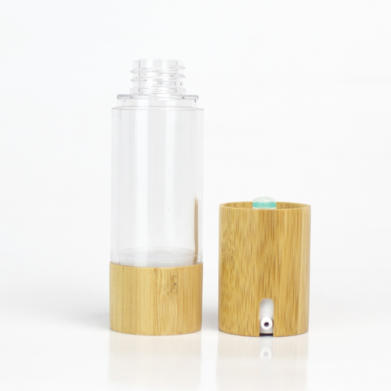 15ml 30ml 50ml Loção de bambu Bomba mal ventilada Garrafa 1oz 1.7oz Emulsão Creme para os olhos Recipiente cosmético a vácuo 15ml 30ml 50ml Loção de bambu Bomba mal ventilada Garrafa 1oz 1.7oz Emulsão Creme para os olhos Recipiente cosmético a vácuo