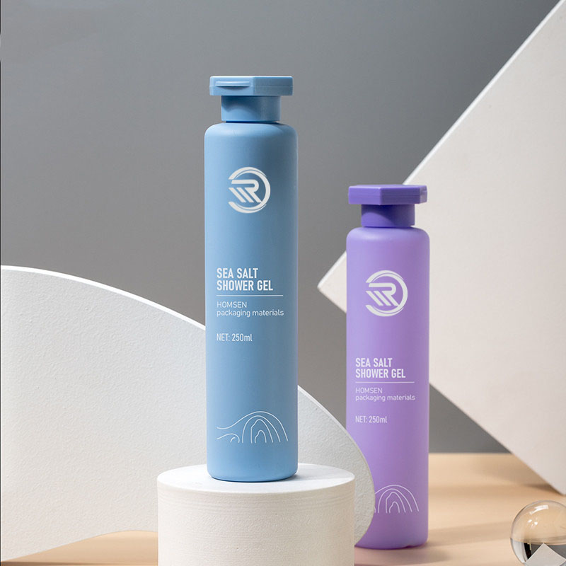 Garrafa cosmética redonda da loção do toner do óleo do cabelo dos cuidados com o corpo do recipiente 250ml com tampa