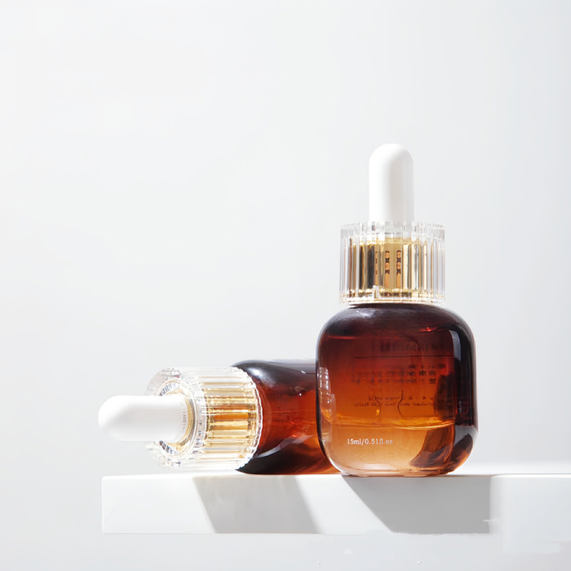 Frascos conta-gotas de vidro para cuidados com a pele pessoal preto âmbar Frascos conta-gotas de vidro para cuidados com a pele pessoal preto âmbar