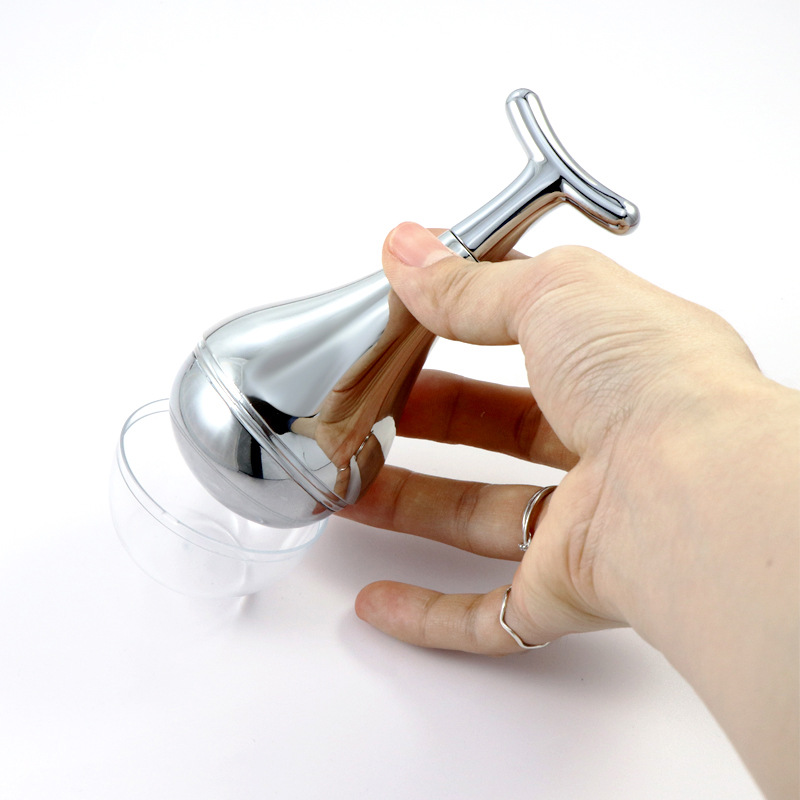 Dispositivos de beleza com logotipo de resfriamento facial massagem ocular bola de onda de gelo Dispositivos de beleza com logotipo de resfriamento facial massagem ocular bola de onda de gelo