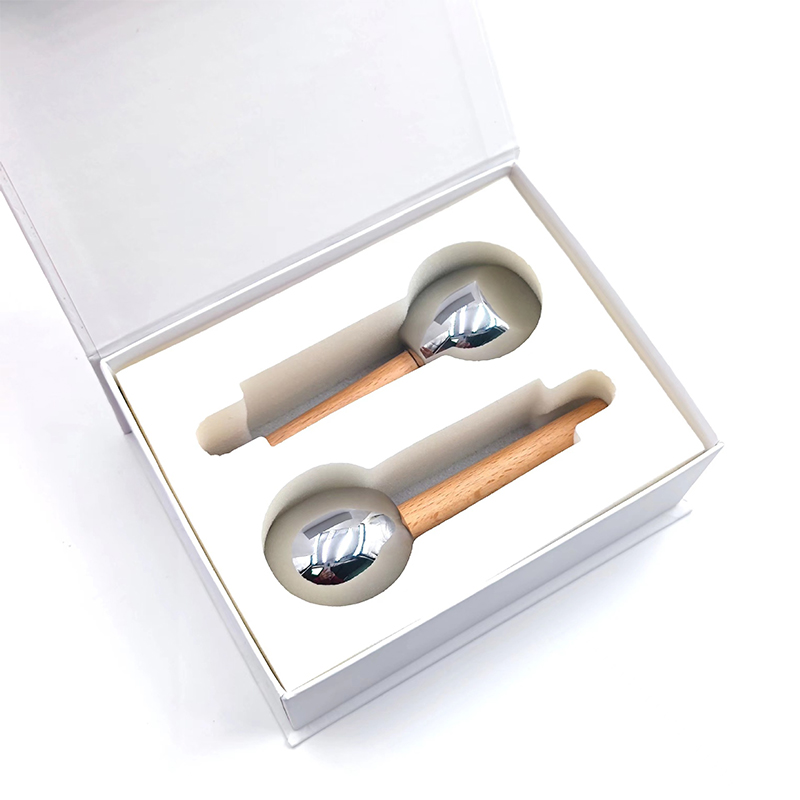 Beleza apertar os poros da pele 2pc ferramentas de rolo facial resfriamento de gelo massagem facial bola de onda de gelo Beleza apertar os poros da pele 2pc ferramentas de rolo facial resfriamento de gelo massagem facial bola de onda de gelo