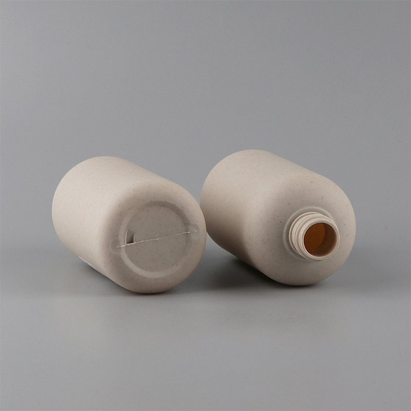 Recipiente cosmético biodegradável, 150ml, 250ml, 400ml, 500ml, espremer palha de trigo, redondo, garrafa de shampoo, garrafa de lavagem corporal com tampa flip Recipiente cosmético biodegradável, 150ml, 250ml, 400ml, 500ml, espremer palha de trigo, redondo, garrafa de shampoo, garrafa de lavagem corporal com tampa flip