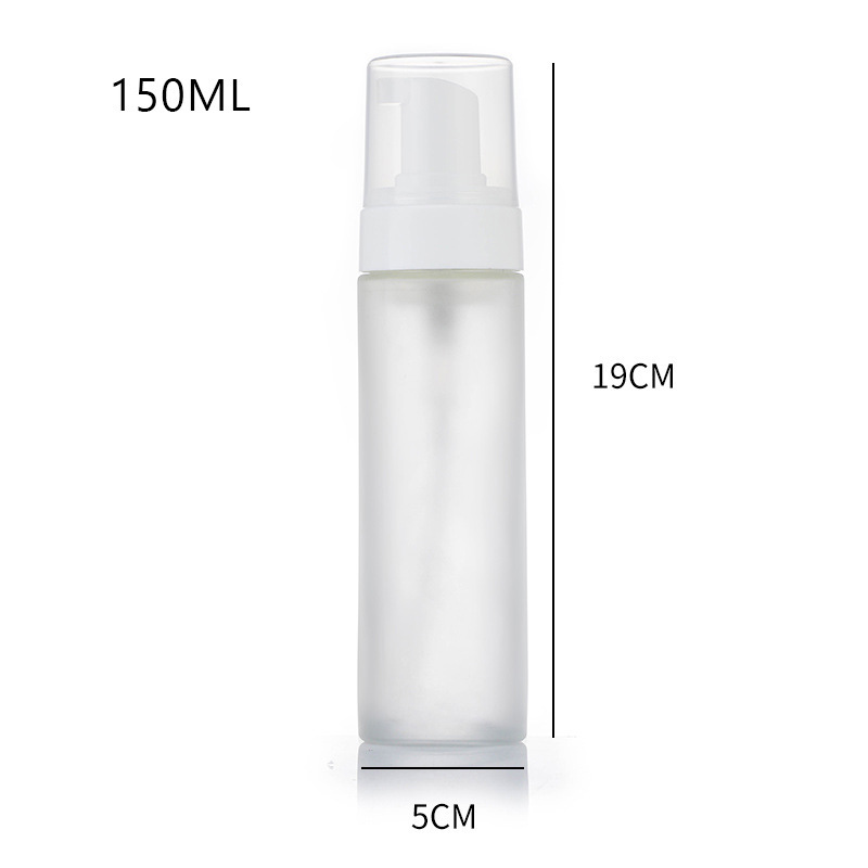 Garrafa vazia de bomba de espuma de vidro, transparente, fosca, para cuidados com a pele, espuma para as mãos Garrafa vazia de bomba de espuma de vidro, transparente, fosca, para cuidados com a pele, espuma para as mãos