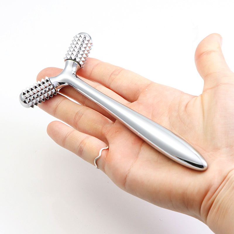 Conjunto de presente de cuidados de beleza em forma de Y Mini rolo 3d alça de metal para casa rolo massageador rosto olho relaxamento massageador Conjunto de presente de cuidados de beleza em forma de Y Mini rolo 3d alça de metal para casa rolo massageador rosto olho relaxamento massageador