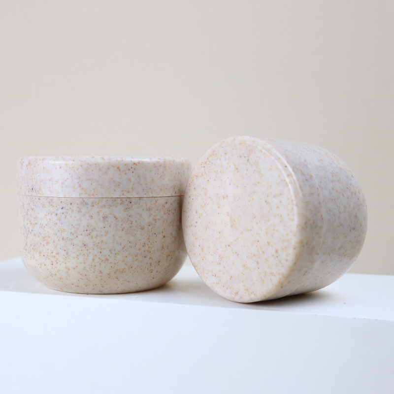 Recipiente de palha de trigo, boca larga, 80g, 120g, 200g, 250g, frasco de creme para cuidados com a pele, cosméticos, frasco de creme facial com tampas Recipiente de palha de trigo, boca larga, 80g, 120g, 200g, 250g, frasco de creme para cuidados com a pele, cosméticos, frasco de creme facial com tampas