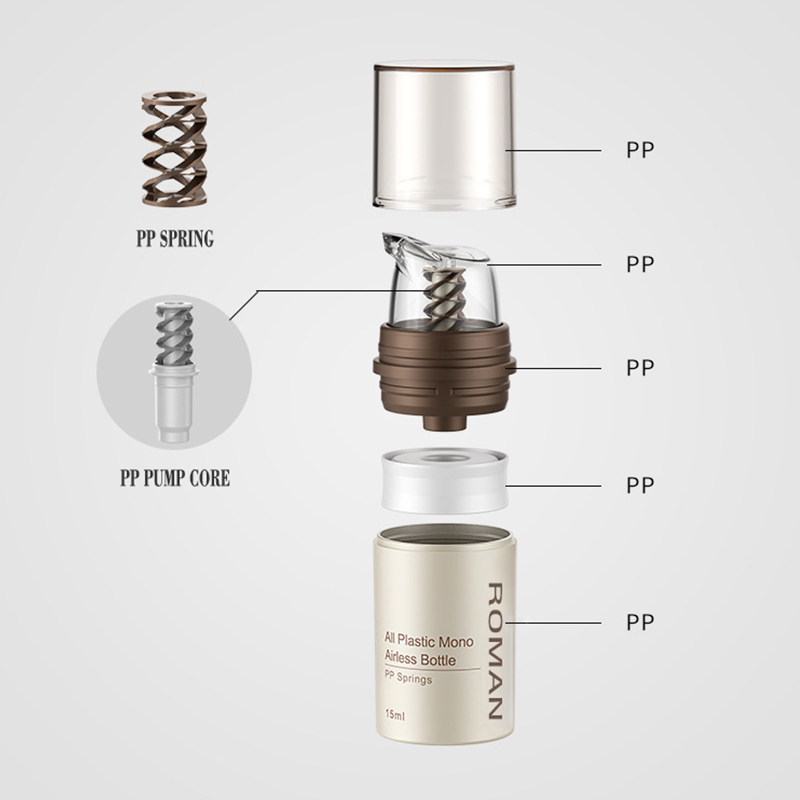 Creme cosmético mal ventilado de plástico marrom, frasco transparente para cuidados com a pele, recipiente de maquiagem para creme e loção em gel Creme cosmético mal ventilado de plástico marrom, frasco transparente para cuidados com a pele, recipiente de maquiagem para creme e loção em gel