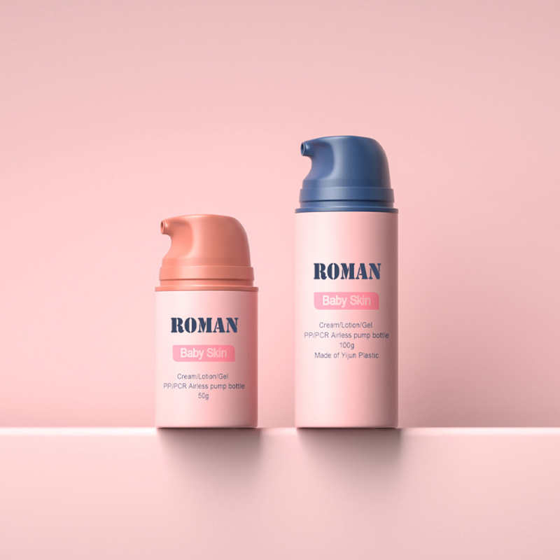 Amostra grátis Matte 30ml 50ml Frascos de bomba de loção mal ventilada de plástico para soro de cuidados com a pele Recipientes mal ventilados para creme de bebê