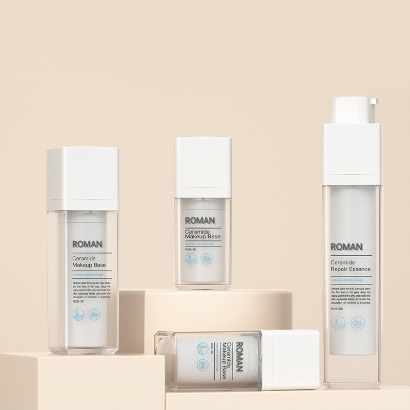 Loção de essência dupla para corpo de plástico pet, creme de reparação, esfrega a vácuo, garrafa cosmética sem ar, 15ml, 30ml, 50ml, cosmético Loção de essência dupla para corpo de plástico pet, creme de reparação, esfrega a vácuo, garrafa cosmética sem ar, 15ml, 30ml, 50ml, cosmético