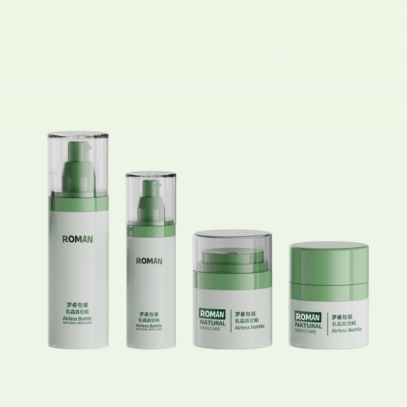 Embalagem de cosméticos de plástico Frasco de creme facial 30ml 50ml 80ml Conjunto de frasco de bomba sem ar verde com galvanoplastia para frasco de soro anti-idade Embalagem de cosméticos de plástico Frasco de creme facial 30ml 50ml 80ml Conjunto de frasco de bomba sem ar verde com galvanoplastia para frasco de soro anti-idade