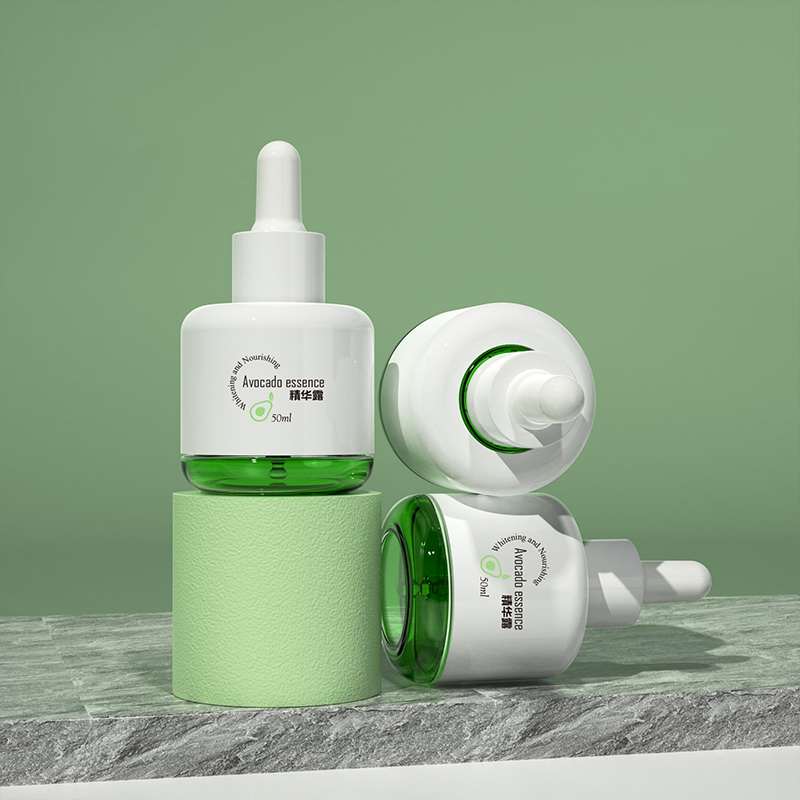 Garrafa de óleo essencial 50ml transparente verde petg plástico à prova de vazamento essência soro conta-gotas para cuidados com o rosto e os olhos Garrafa de óleo essencial 50ml transparente verde petg plástico à prova de vazamento essência soro conta-gotas para cuidados com o rosto e os olhos