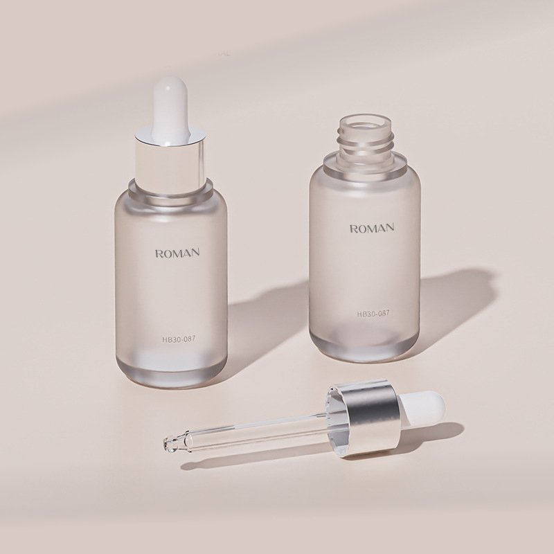 Garrafa plástica fosca do soro do ombro liso 20ml 30ml 40ml 60ml 80ml 100ml garrafa cosmética fosca vazia do conta-gotas para o soro facial Garrafa plástica fosca do soro do ombro liso 20ml 30ml 40ml 60ml 80ml 100ml garrafa cosmética fosca vazia do conta-gotas para o soro facial