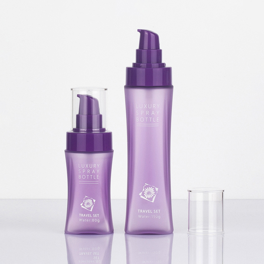 80ml 120ml 150ml 200ml Garrafa de viagem de plástico para animais de estimação em formato de cintura Design explosivo para loções Toner Água - Frasco de spray conveniente de tamanho pequeno 80ml 120ml 150ml 200ml Garrafa de viagem de plástico para animais de estimação em formato de cintura Design explosivo para loções Toner Água - Frasco de spray conveniente de tamanho pequeno