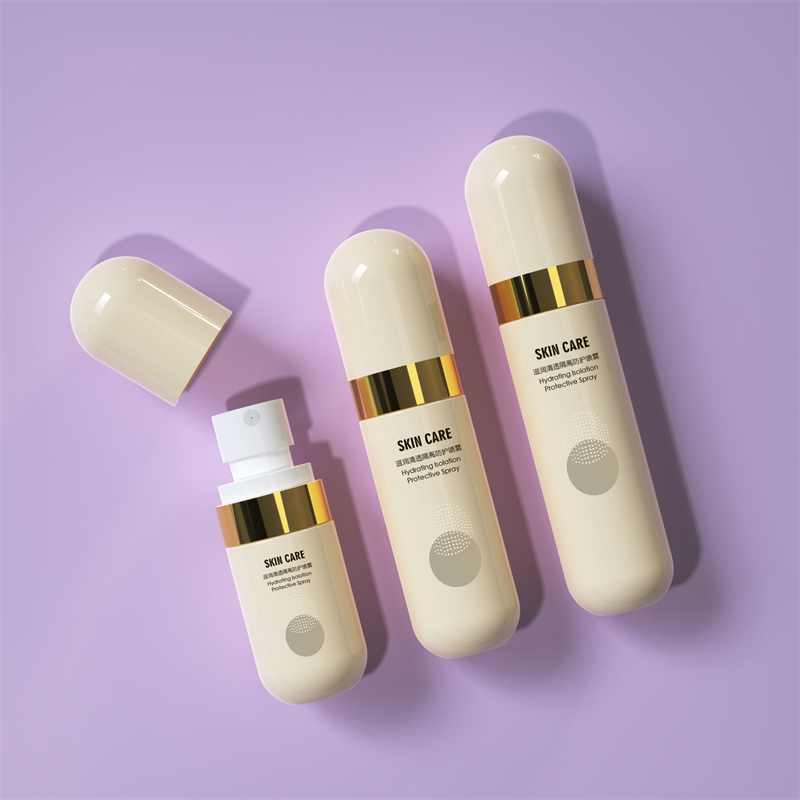 Garrafa plástica bege 40ml 60ml 80ml recipientes do pulverizador do álcool da garrafa para a névoa contínua do pulverizador do protetor solar da névoa do cabelo dos cuidados com a pele Garrafa plástica bege 40ml 60ml 80ml recipientes do pulverizador do álcool da garrafa para a névoa contínua do pulverizador do protetor solar da névoa do cabelo dos cuidados com a pele