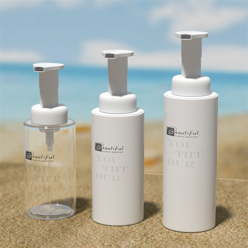 100ml 120ml 150ml 200ml 300ml Garrafa PET branca com bomba de espuma branca para sabonetes de espuma e produtos de cuidados capilares Pacote cosmético