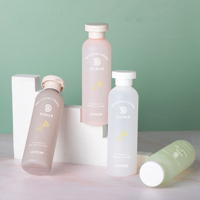 100ml 150ml 200ml 250ml óleo essencial puro orvalho garrafa fosca pet flip cover produtos de cuidados com a pele garrafa essência garrafa de toner de água