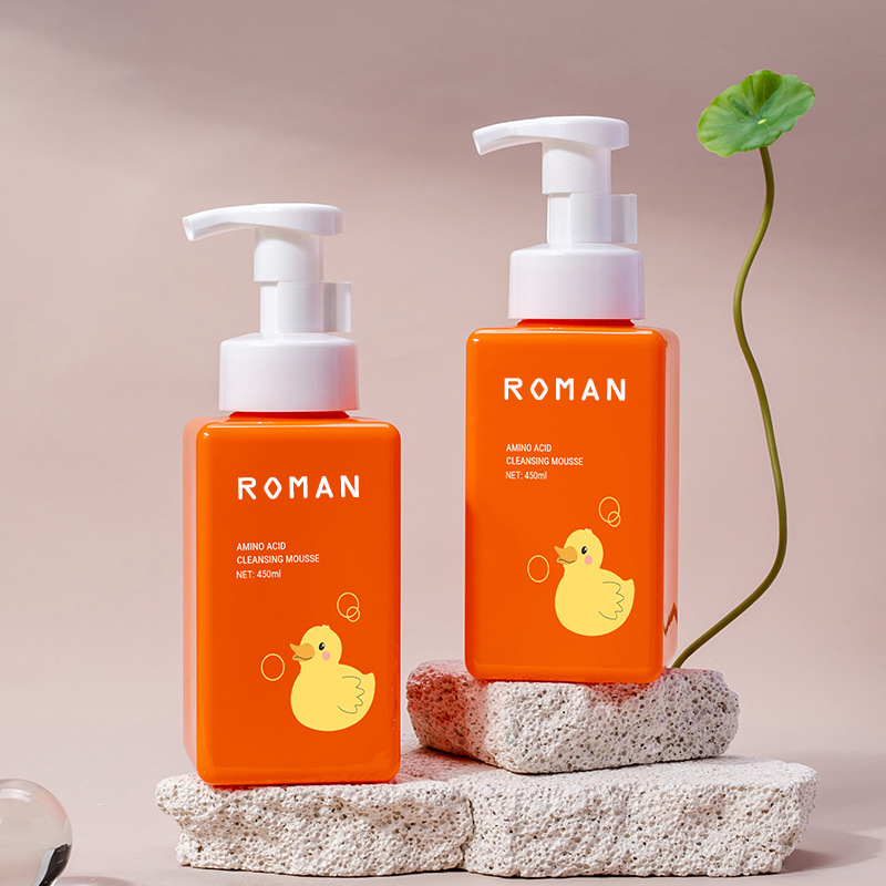 250ml 300ml 450ml 500ml 650ml cuidados com a pele limpeza mousse garrafa quadrada cílios shampoo espuma garrafa hotel produtos de higiene pessoal embalagem