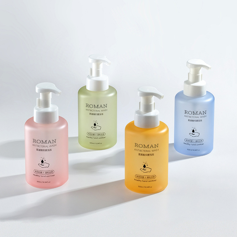 Garrafa de espuma fosca para animais de estimação, 500ml, 600ml, pressão, desinfetante para as mãos, garrafa de espuma, lavagem facial, limpador facial, garrafa de bolha Garrafa de espuma fosca para animais de estimação, 500ml, 600ml, pressão, desinfetante para as mãos, garrafa de espuma, lavagem facial, limpador facial, garrafa de bolha