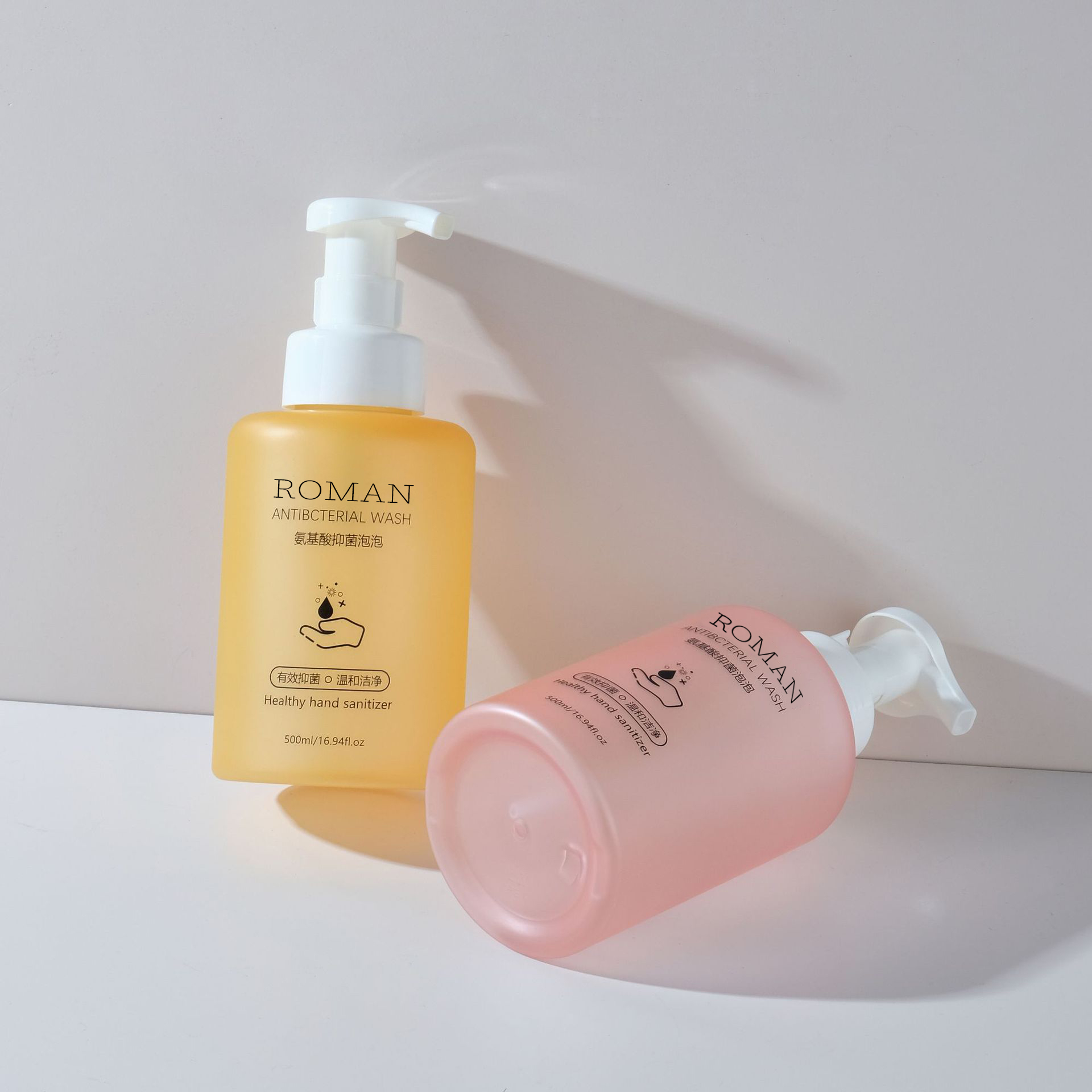 Garrafa de espuma fosca para animais de estimação, 500ml, 600ml, pressão, desinfetante para as mãos, garrafa de espuma, lavagem facial, limpador facial, garrafa de bolha Garrafa de espuma fosca para animais de estimação, 500ml, 600ml, pressão, desinfetante para as mãos, garrafa de espuma, lavagem facial, limpador facial, garrafa de bolha