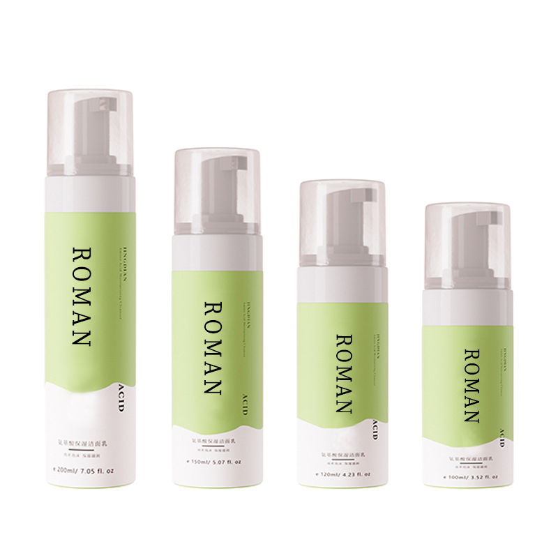 50ml 80ml 100ml 120ml 150ml 200ml Garrafa de espuma de espuma para lavagem facial orgânica atacado de marca própria limpador hidratante de aminoácidos pacote personalizado 50ml 80ml 100ml 120ml 150ml 200ml Garrafa de espuma de espuma para lavagem facial orgânica atacado de marca própria limpador hidratante de aminoácidos pacote personalizado