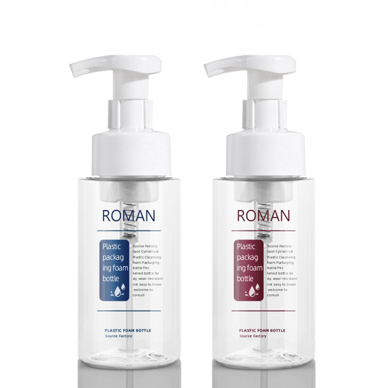 Tamanhos redondos bonitos plásticos da garrafa 200ml 300ml 500ml da bomba da espuma de limpeza do desinfetante da mão para o empacotamento facial do champô do limpador Tamanhos redondos bonitos plásticos da garrafa 200ml 300ml 500ml da bomba da espuma de limpeza do desinfetante da mão para o empacotamento facial do champô do limpador