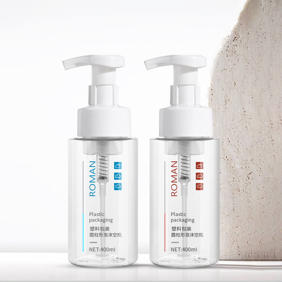 Tamanhos redondos bonitos plásticos da garrafa 200ml 300ml 500ml da bomba da espuma de limpeza do desinfetante da mão para o empacotamento facial do champô do limpador Tamanhos redondos bonitos plásticos da garrafa 200ml 300ml 500ml da bomba da espuma de limpeza do desinfetante da mão para o empacotamento facial do champô do limpador