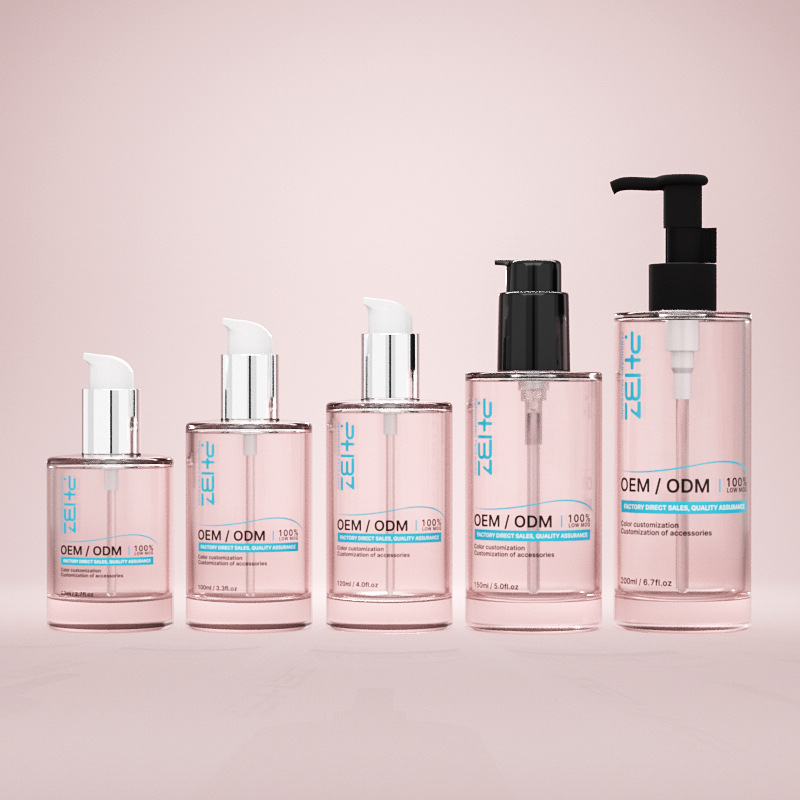 Frasco de soro cosmético de vidro multicapacidade com base espessa Frasco de soro cosmético de vidro multicapacidade com base espessa