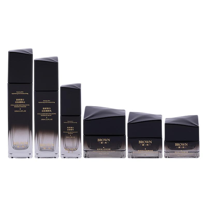 Frasco de creme de vidro quadrado original com design aumentado da tampa para empacotamento cosmético Frasco de creme de vidro quadrado original com design aumentado da tampa para empacotamento cosmético