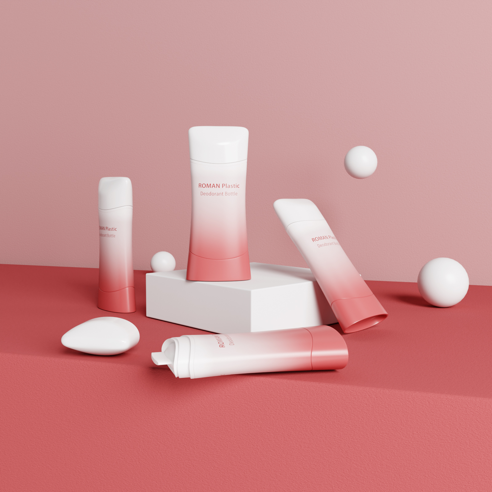 Em forma de cintura Oem Odm embalagem de enchimento superior cor vazio twist-up recipiente de desodorante sólido transparente de plástico Em forma de cintura Oem Odm embalagem de enchimento superior cor vazio twist-up recipiente de desodorante sólido transparente de plástico