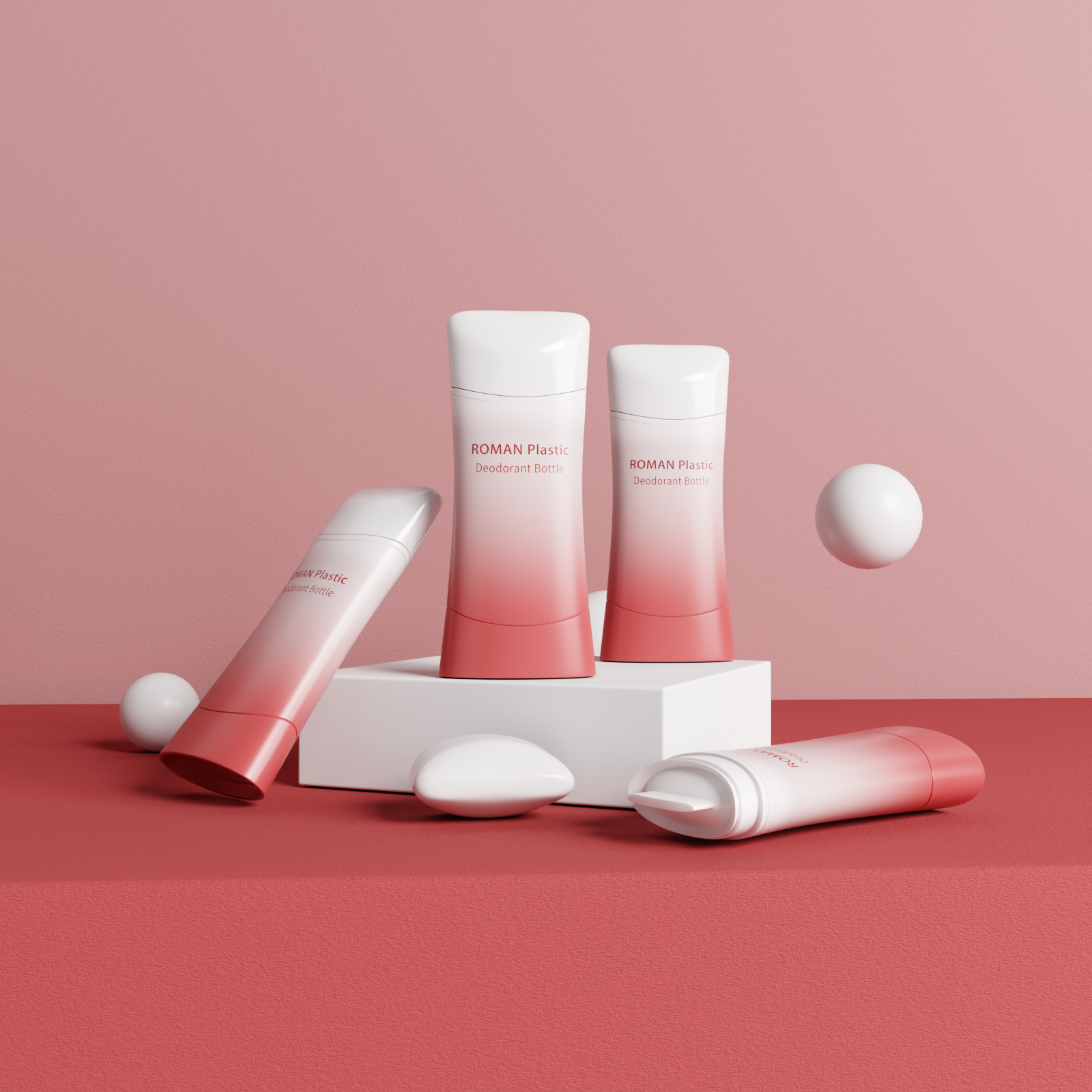 Em forma de cintura Oem Odm embalagem de enchimento superior cor vazio twist-up recipiente de desodorante sólido transparente de plástico Em forma de cintura Oem Odm embalagem de enchimento superior cor vazio twist-up recipiente de desodorante sólido transparente de plástico