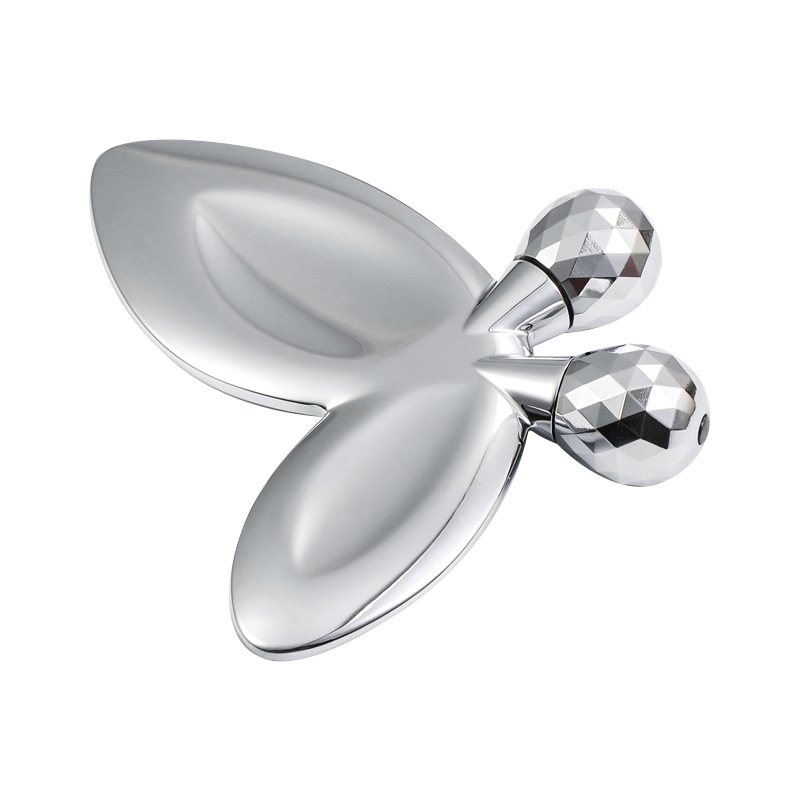 Rolo de massagem facial em forma de borboleta de liga de zinco Rolo de massagem facial em forma de borboleta de liga de zinco