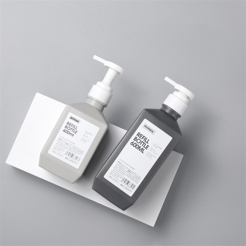 300ml 400ml 600ml PE Garrafas de Loção de Plástico Garrafas de Shampoo Loção para Lavagem Corporal Garrafa de Leite para Embalagem de Cosméticos