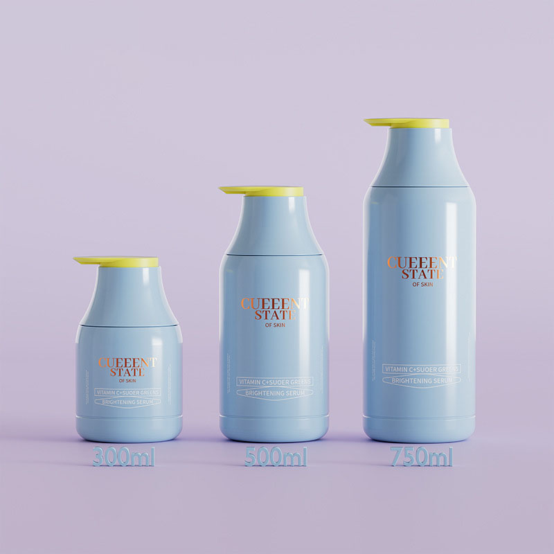 300ml 500ml 750ml vermelho azul cinza plástico shampoo garrafas de gel de banho frasco de loção condicionador