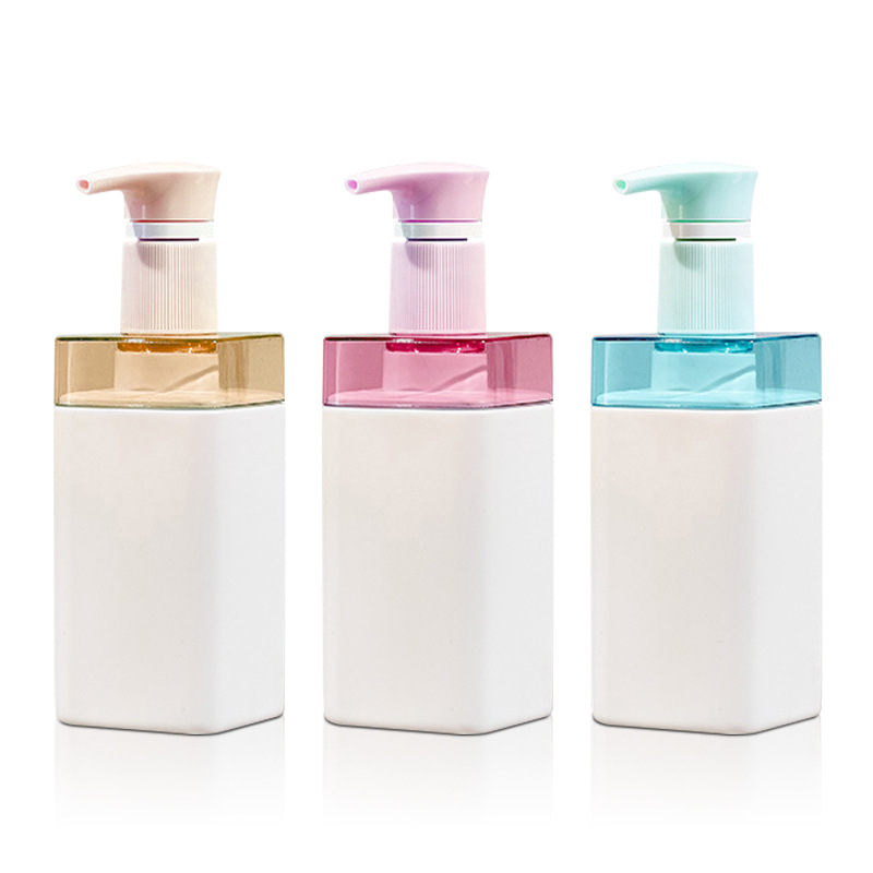 500ml 750ml luxo vazio cosmético ombro quadrado plástico hotel loção shampoo bomba garrafa e condicionador com dispensador de sabão de lavagem à mão 500ml 750ml luxo vazio cosmético ombro quadrado plástico hotel loção shampoo bomba garrafa e condicionador com dispensador de sabão de lavagem à mão