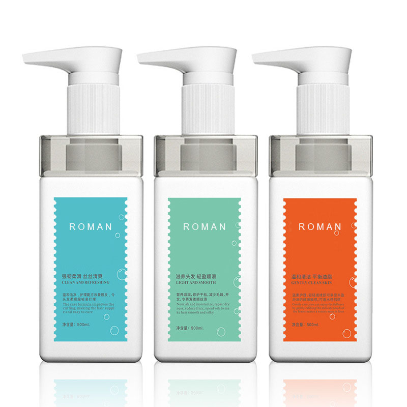 500ml 750ml luxo vazio cosmético ombro quadrado plástico hotel loção shampoo bomba garrafa e condicionador com dispensador de sabão de lavagem à mão 500ml 750ml luxo vazio cosmético ombro quadrado plástico hotel loção shampoo bomba garrafa e condicionador com dispensador de sabão de lavagem à mão