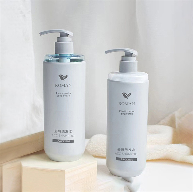 Garrafas plásticas vazias da bomba da loção do gel do animal de estimação do toque macio preto branco do animal de estimação 500ml para garrafas do champô e do condicionador cuidados com o cabelo Garrafas plásticas vazias da bomba da loção do gel do animal de estimação do toque macio preto branco do animal de estimação 500ml para garrafas do champô e do condicionador cuidados com o cabelo