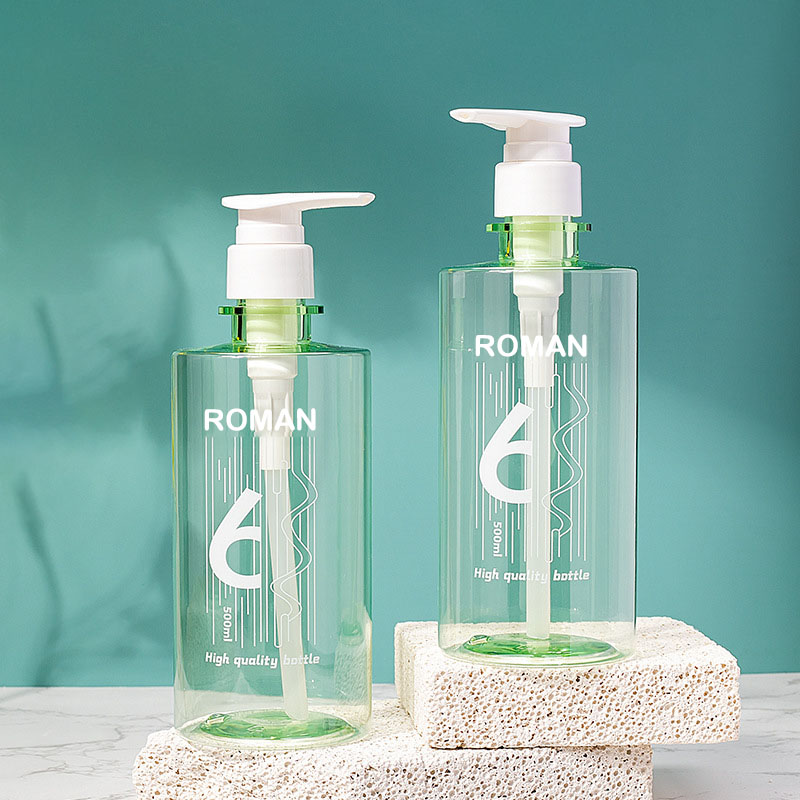 Plástico verde pet skincare rosto limpador de óleo corpo esfrega loção spray de cabelo shampoo e condicionador bomba garrafas conjunto Plástico verde pet skincare rosto limpador de óleo corpo esfrega loção spray de cabelo shampoo e condicionador bomba garrafas conjunto