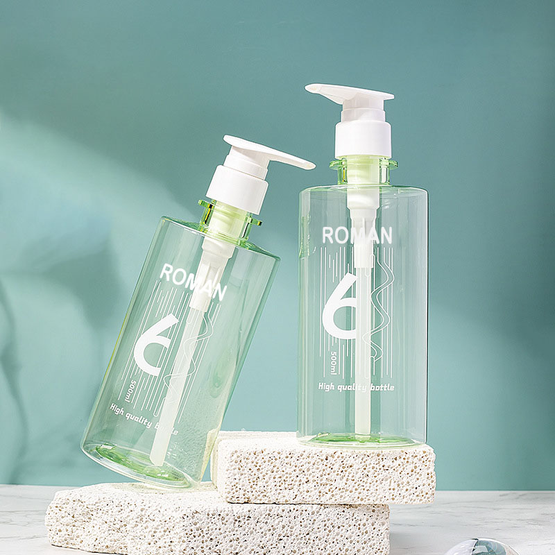 Plástico verde pet skincare rosto limpador de óleo corpo esfrega loção spray de cabelo shampoo e condicionador bomba garrafas conjunto Plástico verde pet skincare rosto limpador de óleo corpo esfrega loção spray de cabelo shampoo e condicionador bomba garrafas conjunto