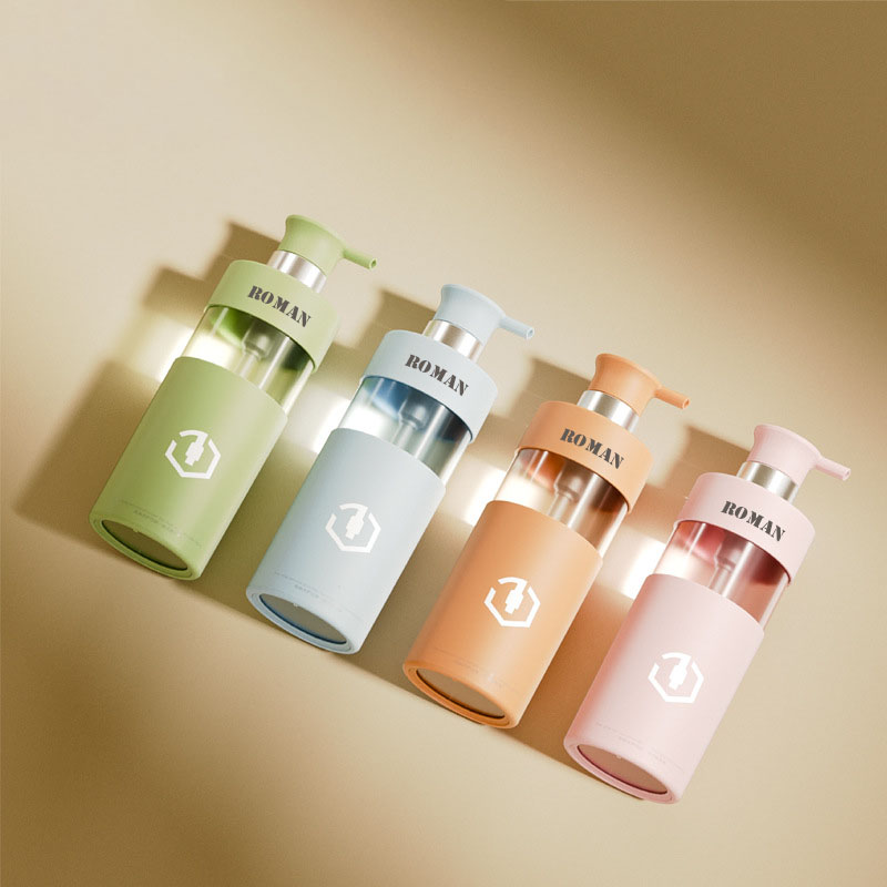 Luxo 100ml 200ml 300ml 450ml 500ml 700ml Frasco de loção corporal PET Plástico Shampoo e Condicionador Conjunto de frascos de embalagens cosméticas para gel de banho Luxo 100ml 200ml 300ml 450ml 500ml 700ml Frasco de loção corporal PET Plástico Shampoo e Condicionador Conjunto de frascos de embalagens cosméticas para gel de banho