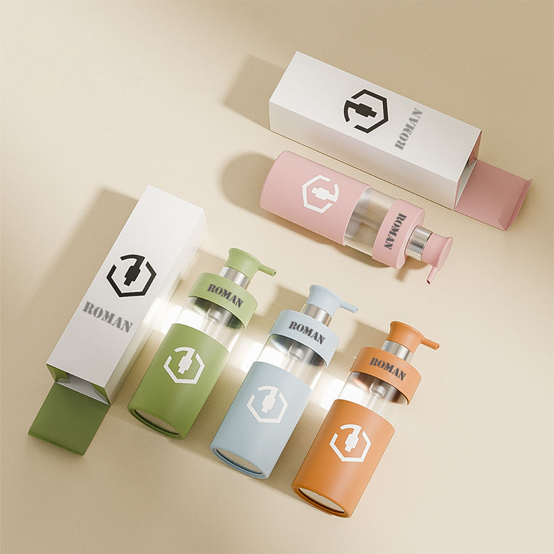 Luxo 100ml 200ml 300ml 450ml 500ml 700ml Frasco de loção corporal PET Plástico Shampoo e Condicionador Conjunto de frascos de embalagens cosméticas para gel de banho Luxo 100ml 200ml 300ml 450ml 500ml 700ml Frasco de loção corporal PET Plástico Shampoo e Condicionador Conjunto de frascos de embalagens cosméticas para gel de banho