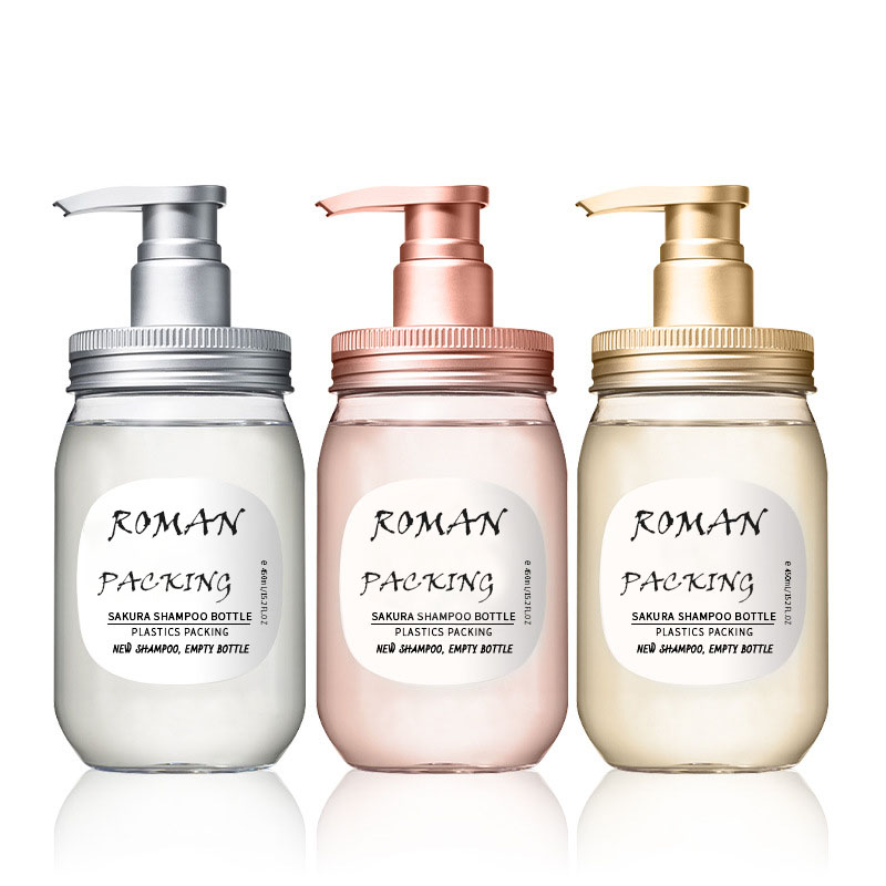 PET 450ml Frasco de lavagem corporal de perfume Garrafa de loção de anis estrelado Japonês Aminoácido Shampoo Garrafa Condicionador Material do pacote PET 450ml Frasco de lavagem corporal de perfume Garrafa de loção de anis estrelado Japonês Aminoácido Shampoo Garrafa Condicionador Material do pacote