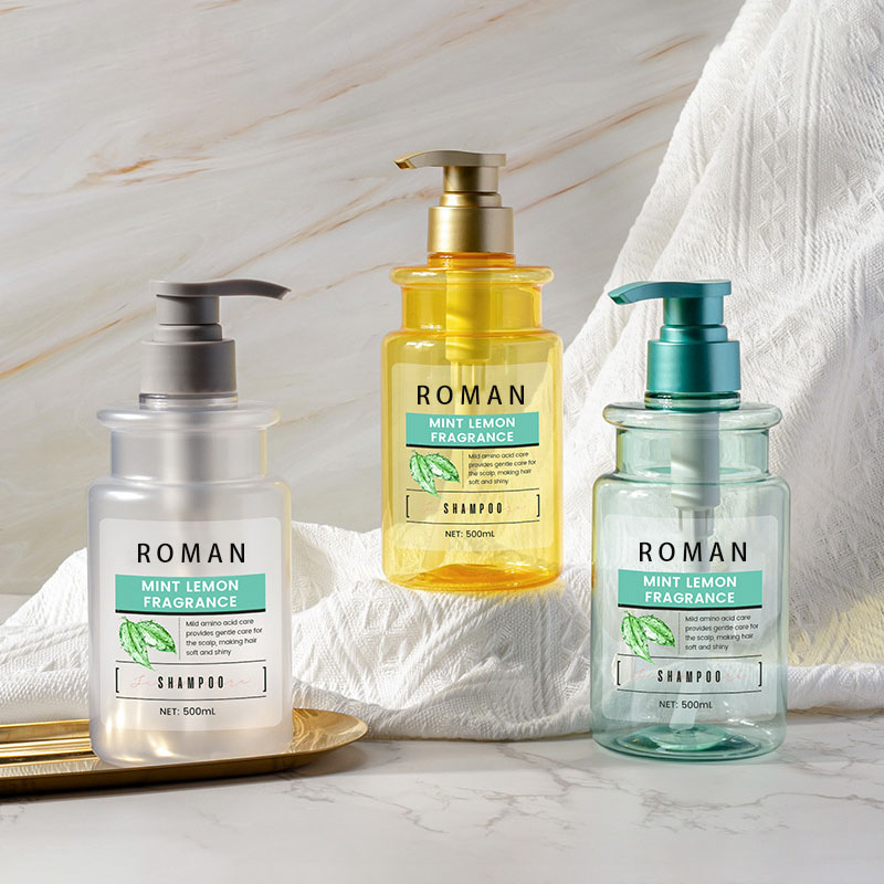 Garrafa pet 300ml 500ml, prensa de plástico transparente, loção corporal, shampoo, garrafa de banho, selo para creme, perfume, cuidados com o corpo