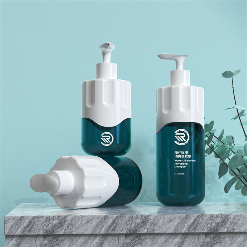 Frascos de shampoo PET PCR 10oz 300ml 500ml 700ml Loção corporal premium para cuidados com a pele Gel de banho Embalagem de óleo para cabelo com bomba de loção Frascos de shampoo PET PCR 10oz 300ml 500ml 700ml Loção corporal premium para cuidados com a pele Gel de banho Embalagem de óleo para cabelo com bomba de loção