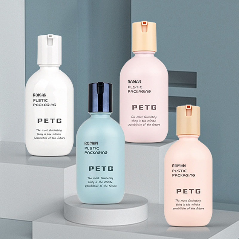 Recarregável novo design spf 50 + garrafa de embalagem de protetor solar 50ml 80ml 130ml plástico cosmético clareamento da pele protetor solar loção spray garrafa