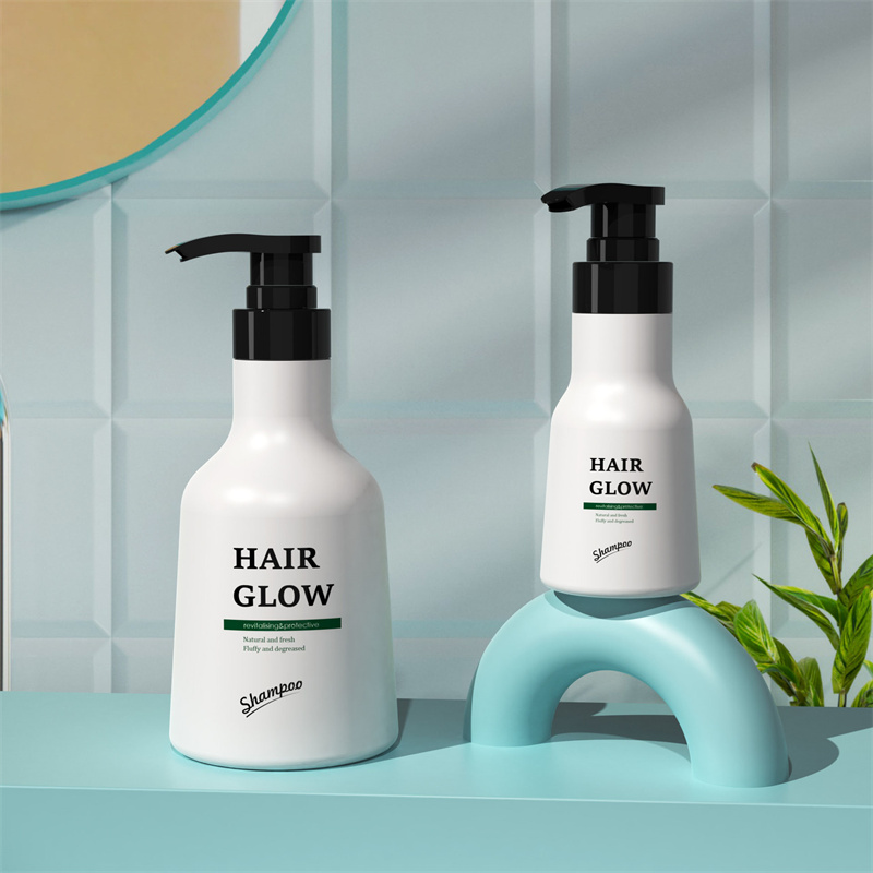 Garrafa vazia da loção da bomba de óleo do cabelo do animal de estimação da forma redonda vazia 150ml 500ml da forma especial para o creme cosmético