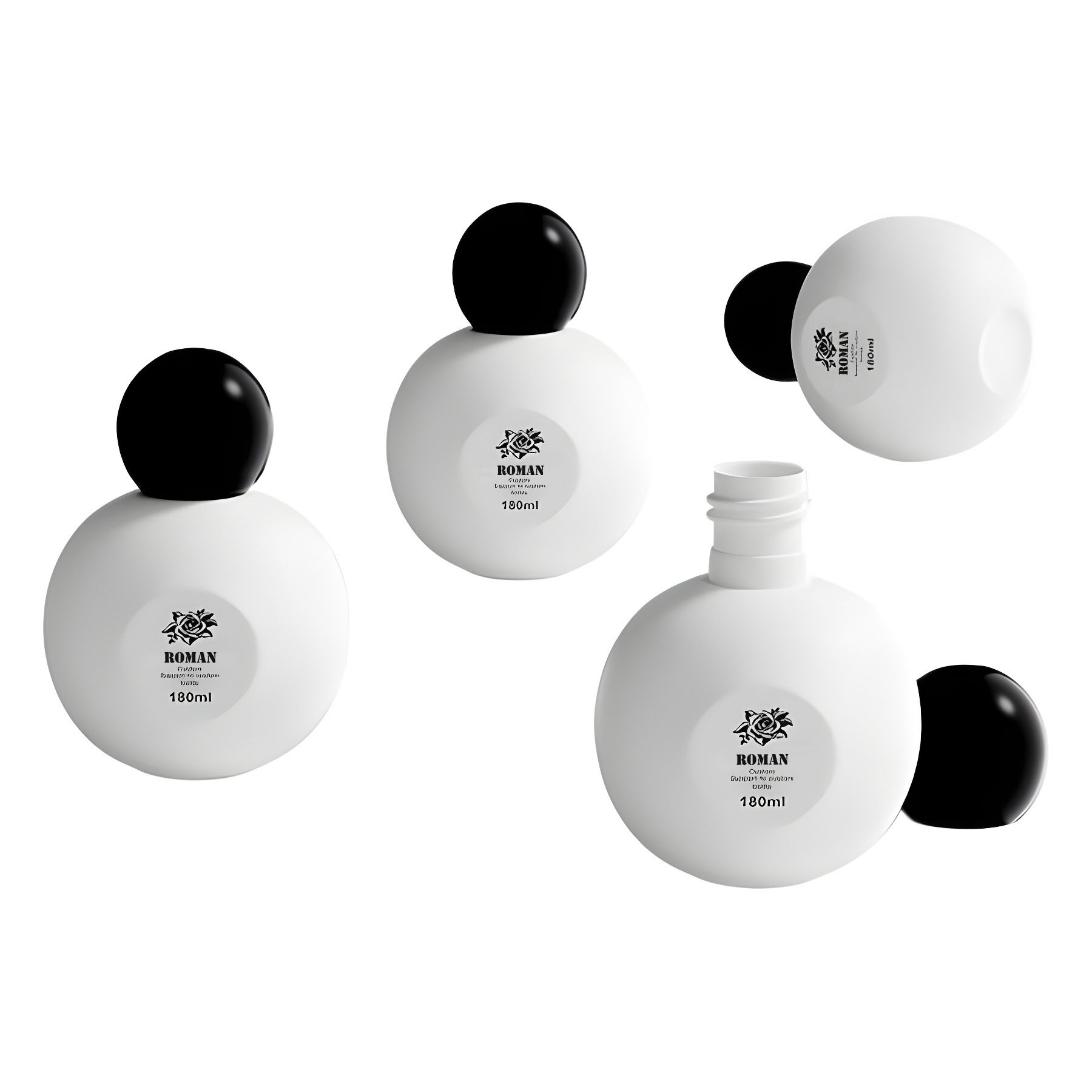 180ml pe garrafas vazias esféricas novo design recarregável garrafa de bomba de loção de plástico para creme shampoo perfume embalagens cosméticas 180ml pe garrafas vazias esféricas novo design recarregável garrafa de bomba de loção de plástico para creme shampoo perfume embalagens cosméticas