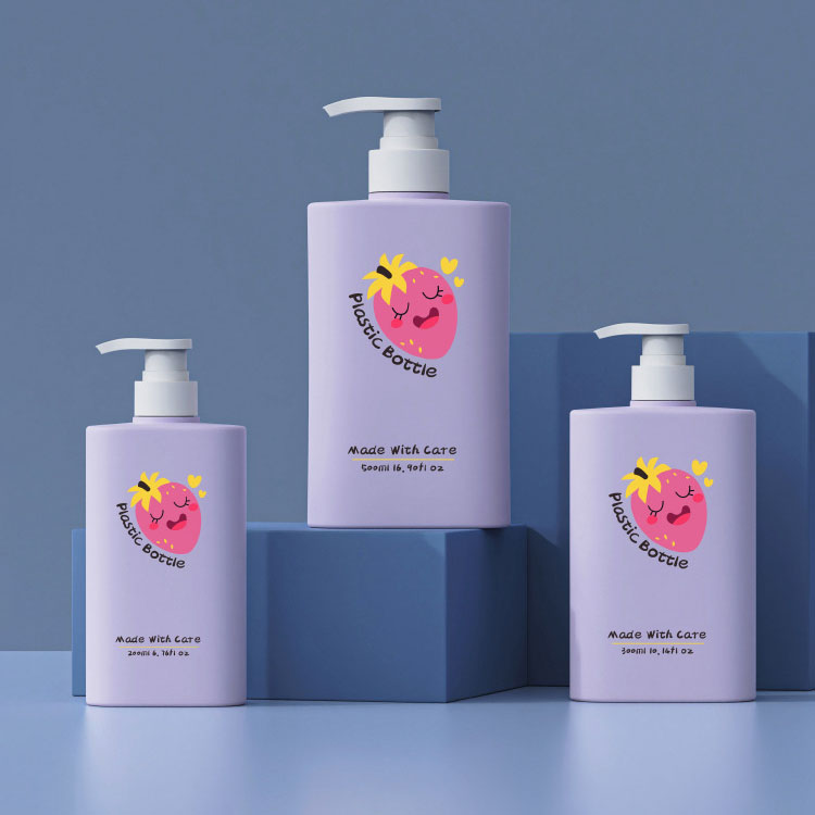 200ml 300ml 500ml Frasco de shampoo PET de plástico retangular com tampa de rosca para máscaras faciais Perfume Óleos essenciais Loção Cílios postiços 200ml 300ml 500ml Frasco de shampoo PET de plástico retangular com tampa de rosca para máscaras faciais Perfume Óleos essenciais Loção Cílios postiços