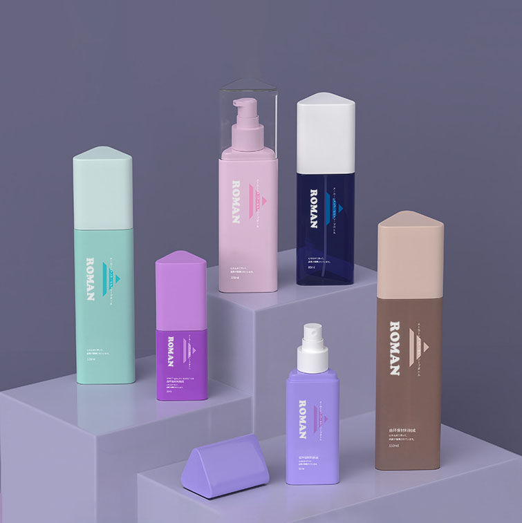 Plástico confiável 30ml 50ml 80ml triângulo shampoo chuveiro gel recipiente condicionador de cabelo loção bomba garrafa para limpeza facial
