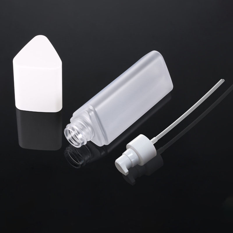 Plástico confiável 30ml 50ml 80ml triângulo shampoo chuveiro gel recipiente condicionador de cabelo loção bomba garrafa para limpeza facial Plástico confiável 30ml 50ml 80ml triângulo shampoo chuveiro gel recipiente condicionador de cabelo loção bomba garrafa para limpeza facial