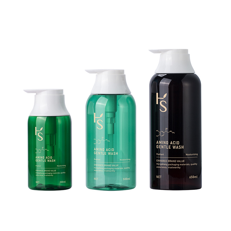 Creme de loção corporal para animais de estimação, verde exclusivo, 300ml, 500ml, 650ml, novo formato, garrafa vazia, ombro redondo, shampoo, com vedação de bomba para cuidados com a pele Creme de loção corporal para animais de estimação, verde exclusivo, 300ml, 500ml, 650ml, novo formato, garrafa vazia, ombro redondo, shampoo, com vedação de bomba para cuidados com a pele